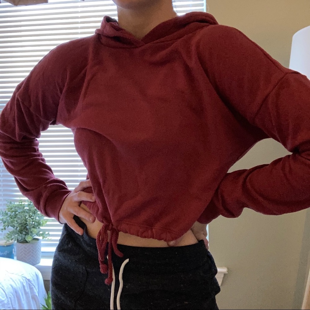 Target Red Cropped Hoodie